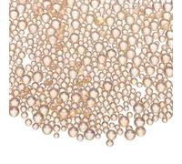 CoCud Iridescent Glass Tiny Bubble Beads, 0.4-3mm 20g No Hole Micro Mini Round Champagne Water Droplets Beads - Applications: for Resin Filler, Nail Art, Dollhouse Bath Tub, 2-Pieces