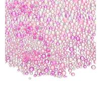 CoCud Iridescent Glass Tiny Bubble Beads, 0.4-3mm 20g No Hole Micro Mini Round Pink Water Droplets Beads - Applications: for Resin Filler, Nail Art, Dollhouse Bath Tub, 2-Pieces