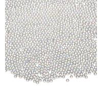 CoCud Iridescent Glass Tiny Bubble Beads, 1.5-2.0mm 10g No Hole Micro Mini Round White Transparent Water Droplets Beads - Applications: for Resin Filler, Nail Art, Dollhouse Bath Tub