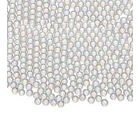 CoCud Iridescent Glass Tiny Bubble Beads, 2.5-3.0mm 20g No Hole Micro Mini Round White Transparent Water Droplets Beads - Applications: for Resin, Nail Art, Dollhouse Bath Tub, 2-Pieces