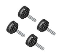 CoCud Knurled Thumb Screws, M4 Thread 15mm Thread Length 16mm Round Head, Plastic Knobs Clamping Screws - (Applications: for Sawing Machines), 4-Pieces