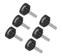 CoCud Knurled Thumb Screws, M4 Thread 15mm Thread Length 16mm Round Head, Plastic Knobs Clamping Screws - (Applications: for Sawing Machines), 6-Pieces