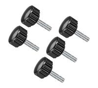 CoCud Knurled Thumb Screws, M4 Thread 15mm Thread Length 16mm Round Head, Plastic Knobs Clamping Screws - (Applications: for Sawing Machines), 5-Pieces