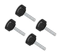 CoCud Knurled Thumb Screws, M4 Thread 20mm Thread Length 16mm Round Head, Plastic Knobs Clamping Screws - (Applications: for Sawing Machines), 4-Pieces