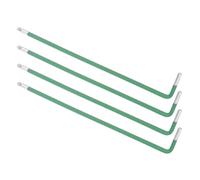 CoCud L-Handle Ball End Hex Key Wrench, 2.5mm Metric, S2 Steel L-Shape Long Arm Hexagon Head Spanner Green - (Applications: for Home Repair and Mechanical Maintenance), 4-Pieces