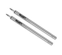 CoCud Leather Hole Punch, 1mm Button Dia. 6mm Shank, Steel Round Punch Snap Rivet Setter - (Applications: for Leathercraft DIY Clothing Fabric), 2-Pieces