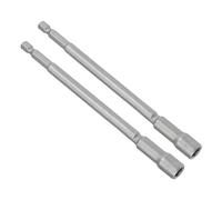 CoCud Magnetic Nut Setter Driver, 8mm Socket 1/4" Hex Shank, CR-V Steel Long Hex Shank Wrench Tool - (Applications: for Auto Parts Repair), 2-Pieces