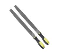 CoCud Metal Flat File, 10" Blade Length, High Carbon Hardened Steel Cut Mill Hand Rasp with Non-Slip Handle - (Applications: for Wood, Metal, Plastic), 2Pieces