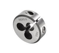 CoCud Metric Adjustable Round Die, M5 x 0.8, High Speed Steel (HSS) Thread Right Hand Threading Die - (Applications: for Processing External Threads for Metal Plastic)