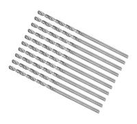 CoCud Micro Drill Bits, 1.75mm Drill Diameter 52mm Total Length, 6542 High Speed Steel Fully Ground Twist Drill Bit - (Applications: for Copper Metal Wood), 10-Pieces