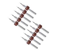 CoCud Micro PCB Drill Bits, 1/8" Shank 0.1mm Cutting Edge, Tungsten Carbide Print Circuit Board Drill Bit - (Applications: for CNC Drilling Engraving Machine), 1-Set (10-Pieces)