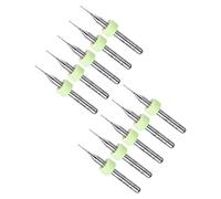 CoCud Micro PCB Drill Bits, 1/8" Shank 0.3mm Cutting Edge, Tungsten Carbide Print Circuit Board Drill Bit - (Applications: for CNC Drilling Engraving Machine), 1-Set (10-Pieces)