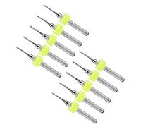 CoCud Micro PCB Drill Bits, 1/8" Shank 1mm Cutting Edge, Tungsten Carbide Print Circuit Board Drill Bit - (Applications: for CNC Drilling Engraving Machine), 10-Pieces