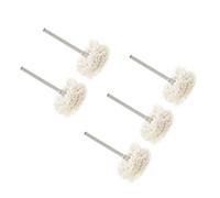 CoCud Mini Cloth Buffing Wheels, 25mm Dia 8mm Thick 2.35mm Shank, Yellow Round Polishing Kit - (Applications: for Rotary Tool), 5-Pieces
