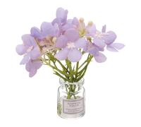 CoCud Mini Flowers Dollhouse in Vase, Silk Plastic Miniature Dollhouse Accessories with Tiny Flower Purple - (Applications: for 1:12 1:8 or 1:6 Scale Fairy Micro House)