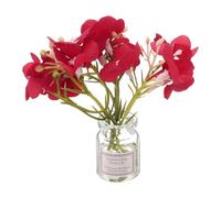 CoCud Mini Flowers Dollhouse in Vase, Silk Plastic Miniature Dollhouse Accessories with Tiny Flower Red - (Applications: for 1:12 1:8 or 1:6 Scale Fairy Micro House)