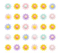 CoCud Mini Resin Flower, 0.22" Diameter, Miniature Tiny Flower Charm Dollhouse Multicolored - (Applications: for Nail Art, Fairy Garden, DIY Crafts Nail Jewelry Making), 100-Pieces
