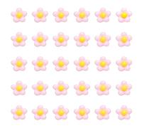 CoCud Mini Resin Flower, 0.31" Diameter, Miniature Tiny Flower Charm Dollhouse Pink - (Applications: for Nail Art, Fairy Garden Dollhouse DIY Crafts Nail Jewelry Making), 100-Pieces