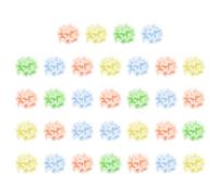 CoCud Mini Resin Flower, 0.39" Diameter, Miniature Tiny Luminous Flower Charm Dollhouse Multicolored - (Applications: for Nail Art, Fairy Garden Dollhouse DIY Crafts), 32-Pieces
