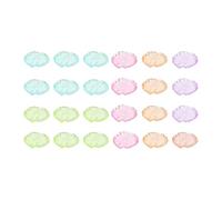 CoCud Mini Resin Flower, 1.38" Diameter, Miniature Tiny Lotus Dollhouse Transparent Multicolor - (Applications: for Fairy Garden Dollhouse Party Favors Micro Landscaping) 24-Pieces