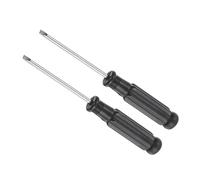 CoCud Mini Slotted Screwdriver, 2.5mm Size 93mm Length, Carbon Steel Small Flat Head Screwdrivers with Anti-Slip Black Handle - (Applications: for Glasses, Watch or Laptop), 2-Pieces
