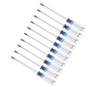 CoCud Mini Slotted Screwdriver, 3.0mm Size 127mm Length, Carbon Steel Small Flat Head Screwdrivers Blue - (Applications: for Glasses, Watch or Laptop), 10-Pieces