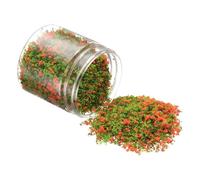 CoCud Model Flower Grass, 185ml Capacity, Fake Miniature Flower Grass Tree Plastic Sponge Orange - (Applications: DIY Dollhouse Fairy Garden Model Railway Landscape)