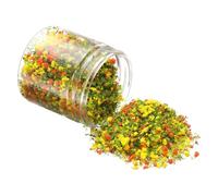 CoCud Model Flower Grass, 185ml Capacity, Fake Miniature Flower Grass Tree Plastic Sponge Orange/Yellow - (Applications: DIY Dollhouse Fairy Garden Model Railway Landscape)