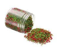 CoCud Model Flower Grass, 185ml Capacity, Fake Miniature Flower Grass Tree Plastic Sponge Red - (Applications: DIY Dollhouse Fairy Garden Model Railway Landscape)