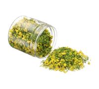 CoCud Model Flower Grass, 185ml Capacity, Fake Miniature Flower Grass Tree Plastic Sponge Yellow - (Applications: DIY Dollhouse Fairy Garden Model Railway Landscape)