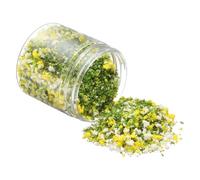 CoCud Model Flower Grass, 185ml Capacity, Fake Miniature Flower Grass Tree Plastic Sponge Yellow/White - (Applications: DIY Dollhouse Fairy Garden Model Railway Landscape)