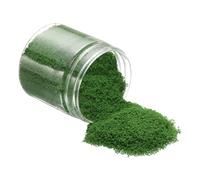 CoCud Model Grass Terrain Powder, 185ml Capacity, Fake Miniature Flower Grass Tree Sponge Dark Green - (Applications: DIY Dollhouse Fairy Garden Model Railway Landscape)
