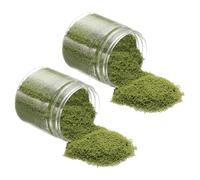 CoCud Model Grass Terrain Powder, 185ml Capacity, Fake Miniature Flower Grass Tree Sponge Green/Yellow - (Applications: DIY Dollhouse Fairy Garden Model Railway Landscape), 2-Pieces