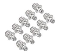 CoCud Nickel-Plated Iron Straight Grease Fitting, | G1/8 Thread 11mm Width | Hydraulic Grease Nipple - (Applications: for Replacing Missing or Broken Oil Fitting), 10-Pieces