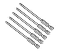 CoCud Phillips Cross Screwdriver Bits, PH2 75mm Long 1/4" Hex Shank, S2 Magnetic Phillips Drill Bit - (Applications: for Power Impact Driver), 5-Pieces