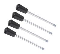 CoCud Revolving Crank Clamping Handle, M10 Male Thread 185mm Length, Chrome Plated Long Arm Handwheel Handle Knob Black - (Applications: for Lathe Machinery), 4-Pieces