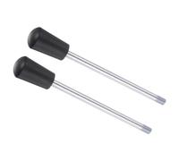 CoCud Revolving Crank Clamping Handle, M10 Male Thread 185mm Length, Chrome Plated Long Arm Handwheel Handle Knob Black - (Applications: for Lathe Machinery), 2-Pieces
