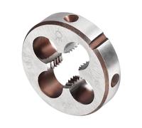 CoCud Round Thread Repair Die, 7/16-20 UNF Die 30mm OD, Alloy Tool Steel Right Hand Cylindrical Pipe Threading Tool with 4 Chip Holes - (Applications: for Threading Repairing)