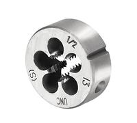 CoCud Round Threading Dies, 1/2-13 UNC Thread, 9SiCr Alloy Tool Steel Screw Milling Tools - (Applications: for Machine Thread Repair), 1-Piece