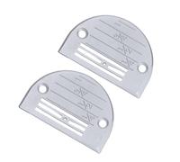 CoCud Sewing Machine Stitch Plate, FD24 Fit No.18 & No.20 Needle Hole, Chrome Plated Plate with Scale Mark - (Applications: for Sewing Machine), 2-Pieces