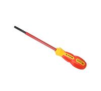 CoCud Slotted Insulated Screwdriver, 6mm Flat Head 6" Round Shaft, 1000v Magnetic CR-V Steel Blade - (Applications: for Automotive Repair/Electricians)