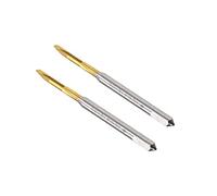 CoCud Spiral Point Taps, Metric M2 x 0.4 Thread, Titanium Coated High Speed Steel 6542 Screw Milling Threading Tap - (Applications: for Tapping Drilling Machine), 2-Pieces