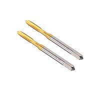 CoCud Spiral Point Taps, Metric M3.5 x 0.6 Thread, Titanium Coated High Speed Steel 6542 Screw Milling Threading Tap - (Applications: for Tapping Drilling Machine), 2-Pieces