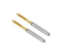 CoCud Spiral Point Taps, Metric M3 x 0.5 Thread, Titanium Coated High Speed Steel 6542 Screw Milling Threading Tap - (Applications: for Tapping Drilling Machine), 2-Pieces