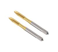 CoCud Spiral Point Taps, Metric M5 x 0.8 Thread, Titanium Coated High Speed Steel 6542 Screw Milling Threading Tap - (Applications: for Tapping Drilling Machine), 2-Pieces