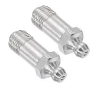 CoCud Stainless Steel Straight Grease Fitting, | G1/8 Thread 11mm Width| Hydraulic Grease Nipple - (Applications: for Replacing Missing or Broken Oil Fitting), 2-Pieces