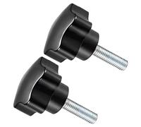 CoCud Star Clamping Knobs, M8 x 15mm Male Thread 39mm Head, Plastic Thumb Screw Grip Hand Knobs Threaded Bolt Black - (Applications: for Lathe Machinery), 2-Pieces