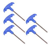 CoCud T-Handle Hex Key, H4 4mm Hex, S2 Steel Metric T-Key Wrench - (Applications: for Basic Home Repair and Mechanical Maintenance), 5-Pieces