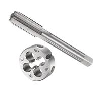 CoCud Tap and Die Set, M12 x 1.75 Thread, Left Hand Metric High-Speed Steel Machine Screw Tap & Round Die Tool Kit - (Applications: for Threading Tapping Repairing), 1-Set
