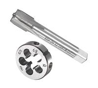 CoCud Tap and Die Set, M14 x 0.75 Thread, Metric High-Speed Steel Machine Screw Tap & Round Die Tool Kit - (Applications: for Threading Tapping Repairing), 1-Set